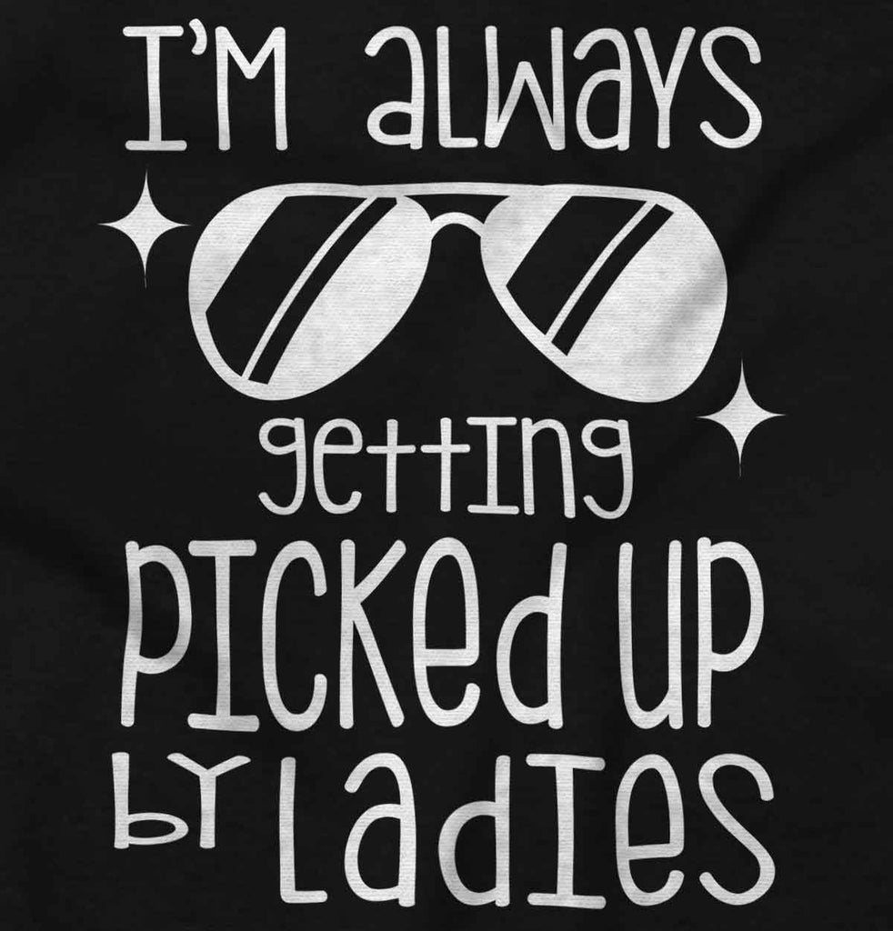 Picked Up By Ladies Romper Bodysuit-Direct To Garment Print-Brisco Baby