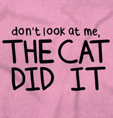 Cat Did It Solid Baby Pajama Top-Direct To Garment Print-Brisco Baby