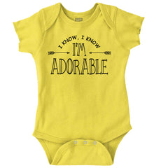 I'm Adorable Romper Bodysuit-Direct To Garment Print-Brisco Baby