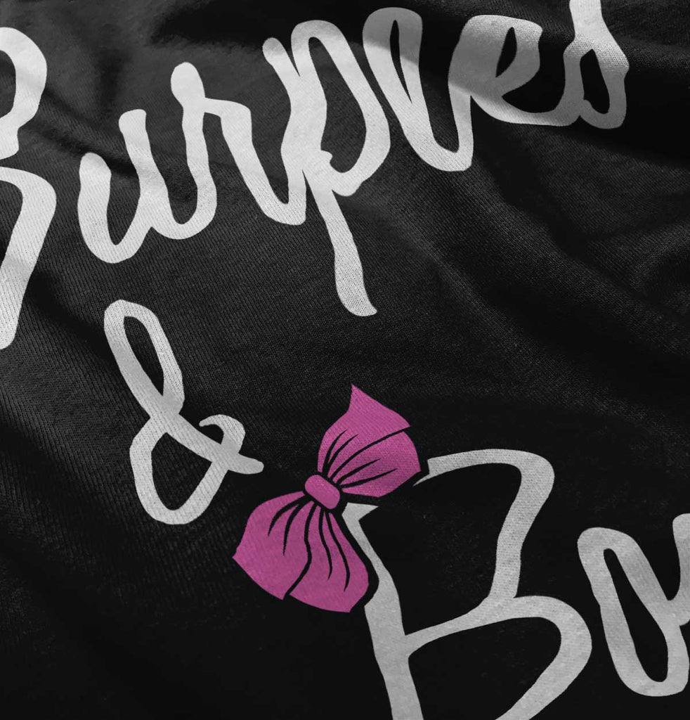 Burpees and Bows Solid Baby Pajama Top-Direct To Garment Print-Brisco Baby