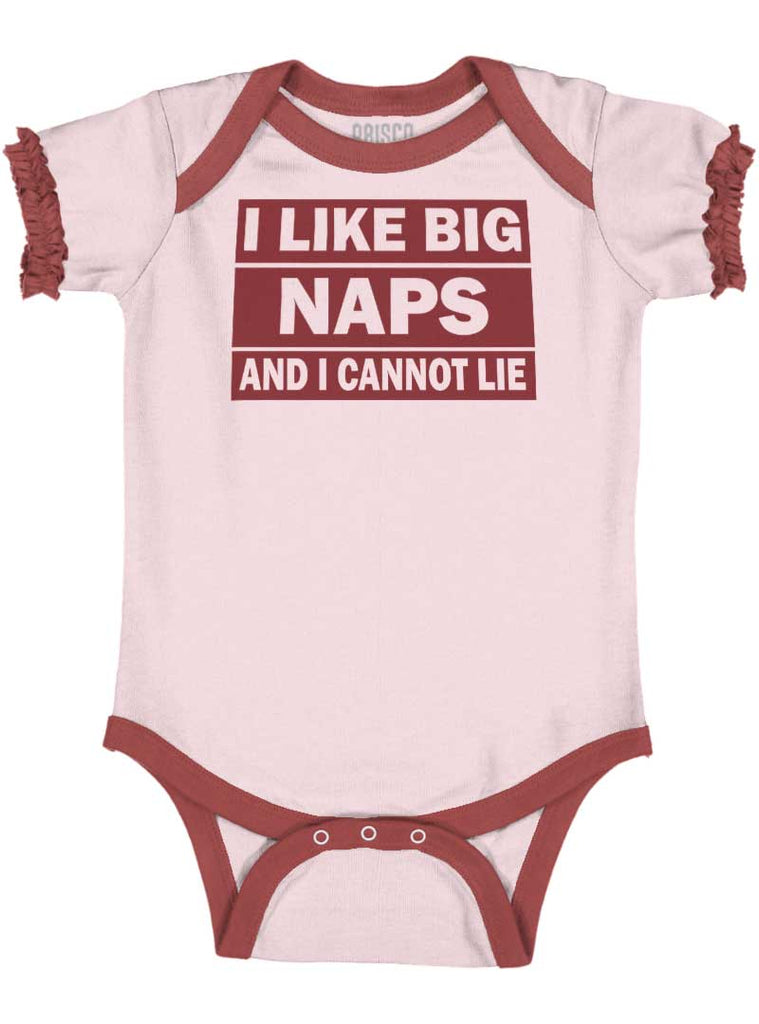 Big Naps Baby Ruffled Trim Romper-Direct To Garment Print-Brisco Baby