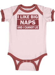 Big Naps Baby Ruffled Trim Romper-Direct To Garment Print-Brisco Baby