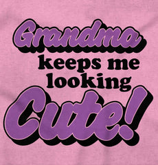 Grandma Keeps Me Cute Romper Bodysuit-Direct To Garment Print-Brisco Baby