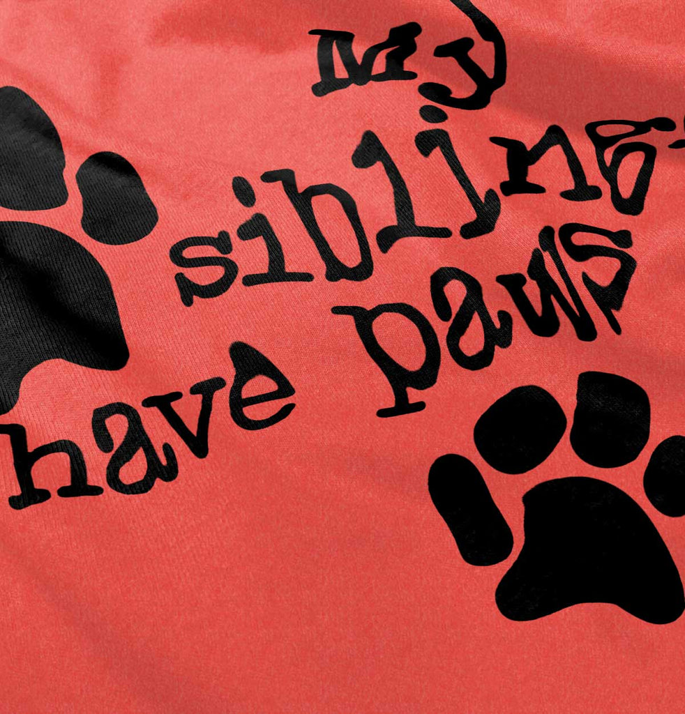 Siblings have paws Football Romper Bodysuit-Direct To Garment Print-Brisco Baby