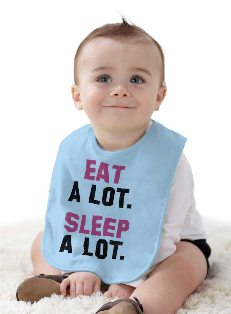 Sleep A Lot Infant Baby Bib-Direct To Garment Print-Brisco Baby