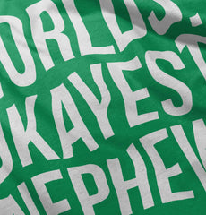 Worlds Okayest Nephew Romper Bodysuit-Direct To Garment Print-Brisco Baby