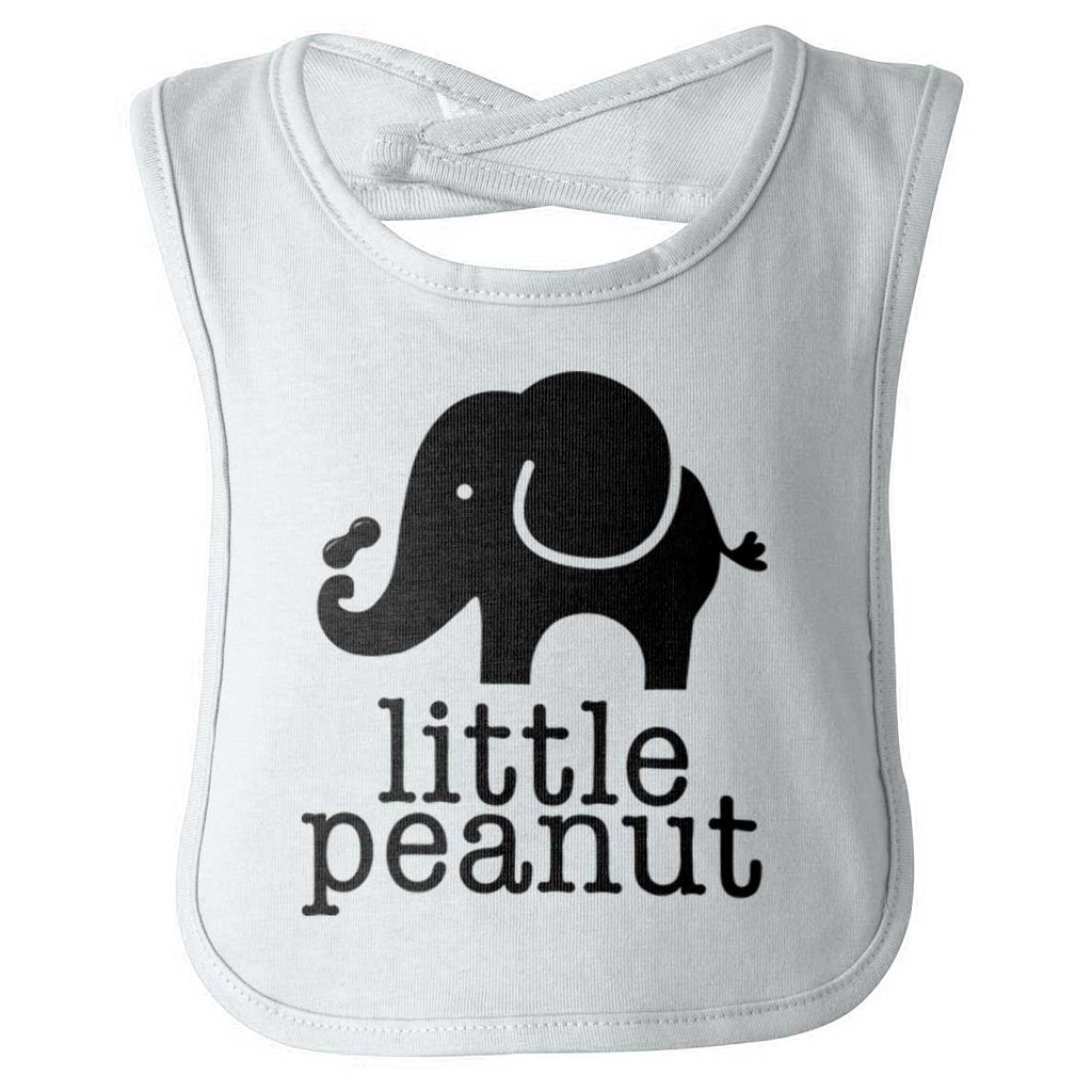 Elephant Peanut Infant Baby Bib-Direct To Garment Print-Brisco Baby