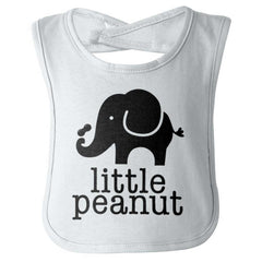 Elephant Peanut Infant Baby Bib-Direct To Garment Print-Brisco Baby