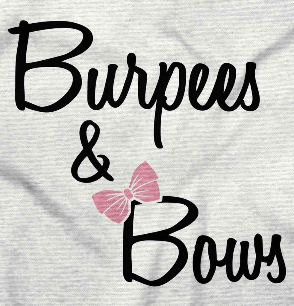 Burpees and Bows Raglan Romper Bodysuit-Direct To Garment Print-Brisco Baby