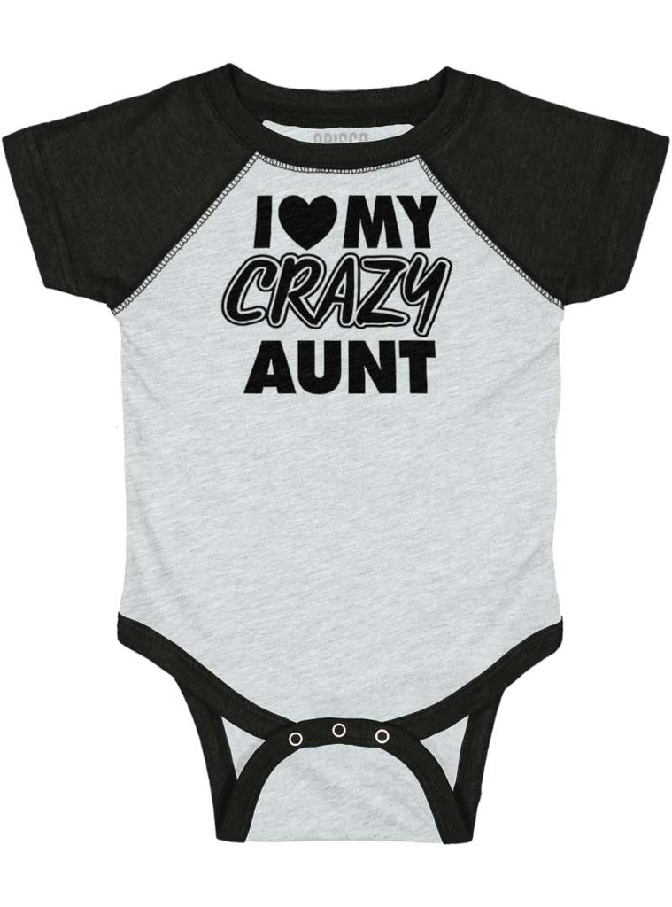 Crazy Aunt Raglan Romper Bodysuit-Direct To Garment Print-Brisco Baby