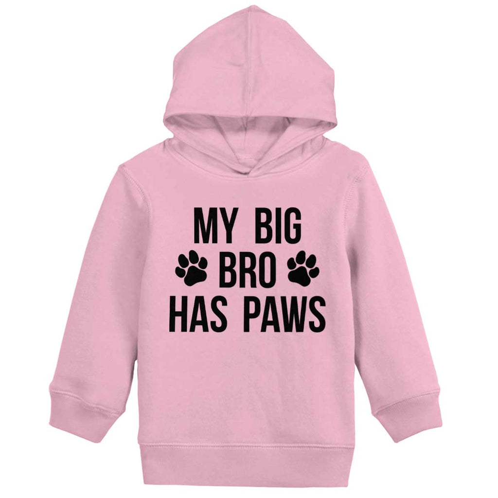 Big Bro Has Paws Toddler Pullover Hoodie-Direct To Garment Print-Brisco Baby