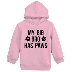 Big Bro Has Paws Toddler Pullover Hoodie-Direct To Garment Print-Brisco Baby