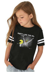 Party Like The 80s Toddler Football Jersey Tee-Direct To Garment Print-Brisco Baby