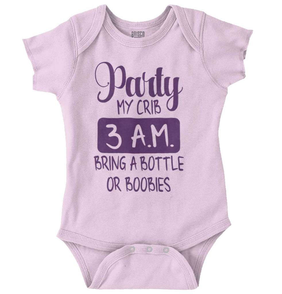 Party At My Crib Romper Bodysuit-Direct To Garment Print-Brisco Baby
