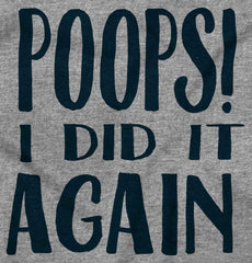 Poops I Did It Again Raglan Romper Bodysuit-Direct To Garment Print-Brisco Baby