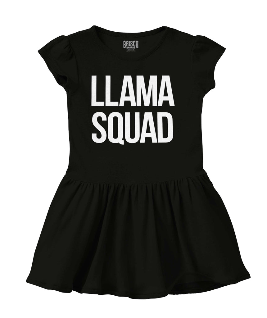 Llama Squad Solid Baby Infant Dress-Direct To Garment Print-Brisco Baby