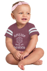 Rolling With My Homies Dungeons Football Romper Bodysuit-Direct To Garment Print-Brisco Baby