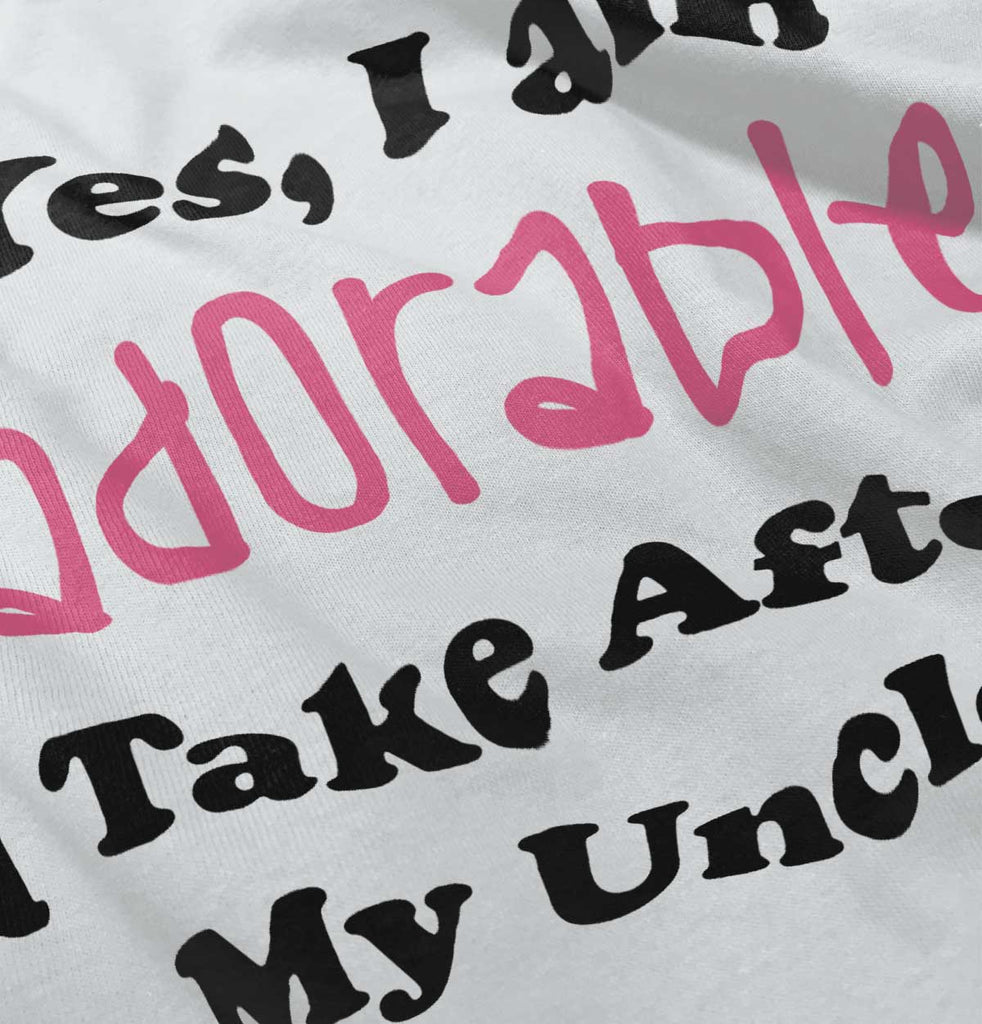 Adorable After Uncle Romper Bodysuit-Direct To Garment Print-Brisco Baby