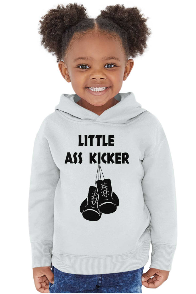 Little Ass Kicker Toddler Pullover Hoodie-Direct To Garment Print-Brisco Baby