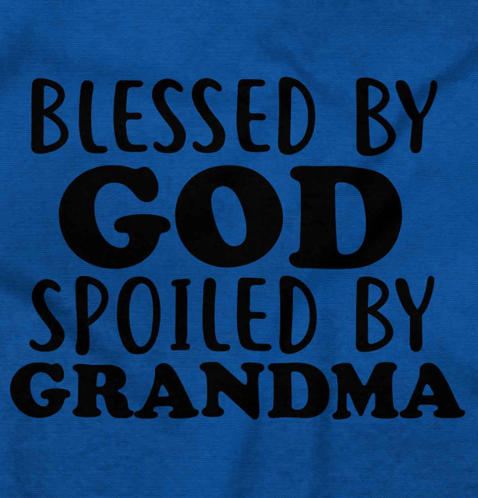 Blessed By God Spoiled By Grandma Romper Bodysuit-Direct To Garment Print-Brisco Baby