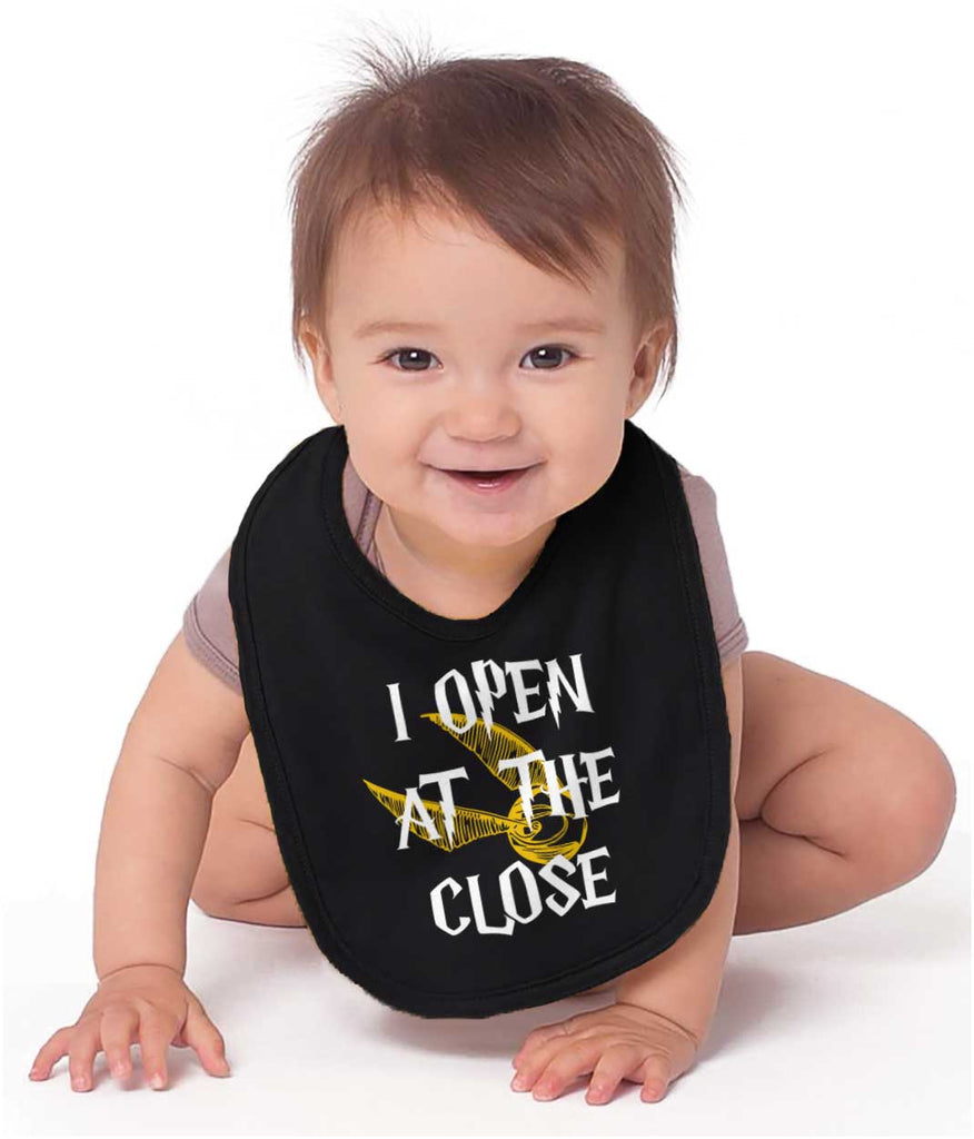 Open At The Close Infant Baby Bib-Direct To Garment Print-Brisco Baby