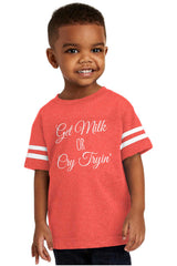 Get Milk Toddler Football Jersey Tee-Direct To Garment Print-Brisco Baby