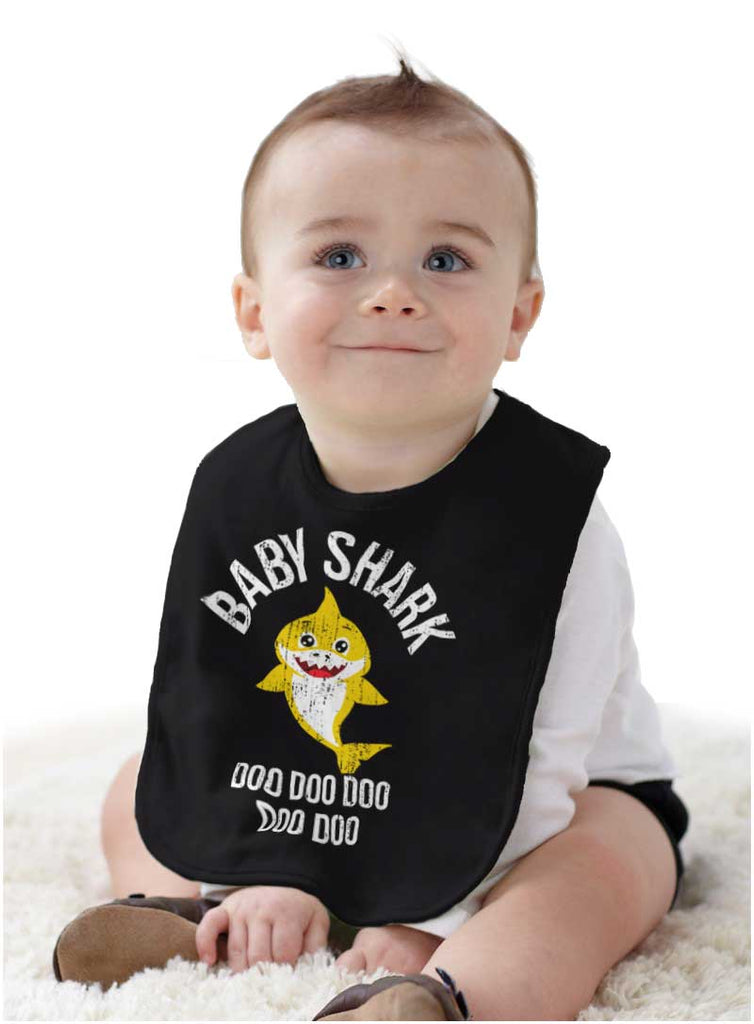 Cartoon Baby Shark Infant Baby Bib-Direct To Garment Print-Brisco Baby