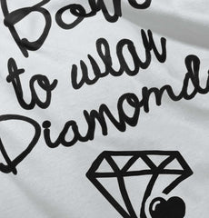 Born To Wear Diamond Infant Baby Bib-Direct To Garment Print-Brisco Baby