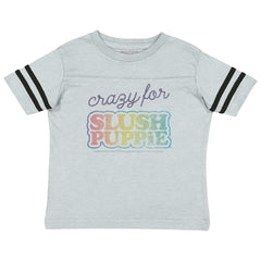 Crazy For Slush Puppie Toddler Football Jersey Tee-Direct To Garment Print-Brisco Baby