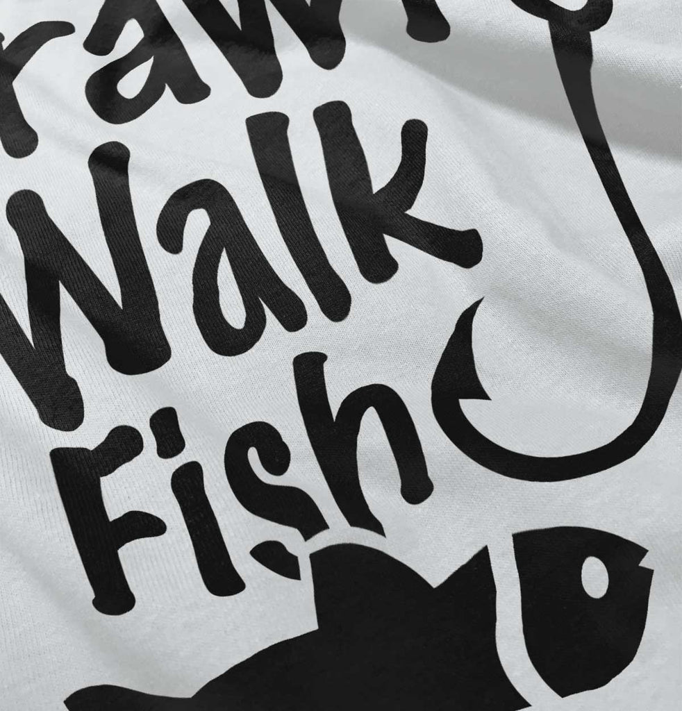 Crawl Walk Fish Infant Toddler T Shirt-Direct To Garment Print-Brisco Baby
