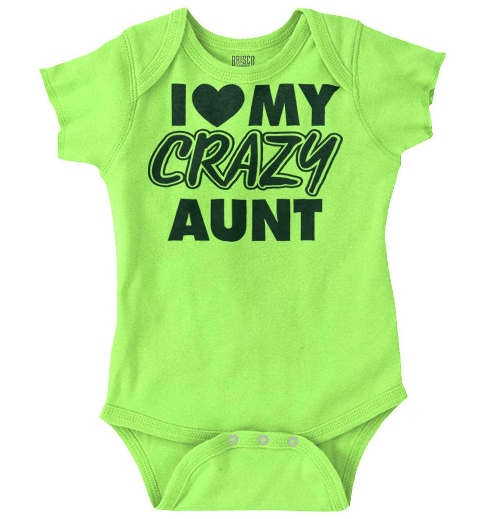 Crazy Aunt Romper Bodysuit-Direct To Garment Print-Brisco Baby