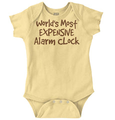 Alarm Clock Romper Bodysuit-Direct To Garment Print-Brisco Baby