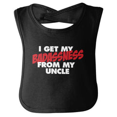 Badass Uncle Infant Baby Bib-Direct To Garment Print-Brisco Baby