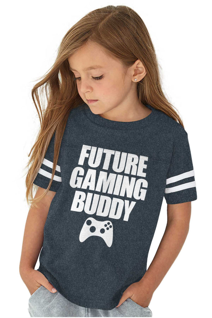 Future Gaming Buddy Toddler Football Jersey Tee-Direct To Garment Print-Brisco Baby