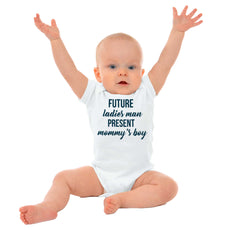 Future Ladies Man Romper Bodysuit-Direct To Garment Print-Brisco Baby