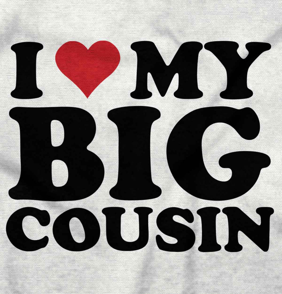 Heart My Big Cousin Romper Bodysuit-Direct To Garment Print-Brisco Baby