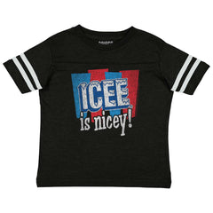 Icee Is Nicey Toddler Football Jersey Tee-Direct To Garment Print-Brisco Baby