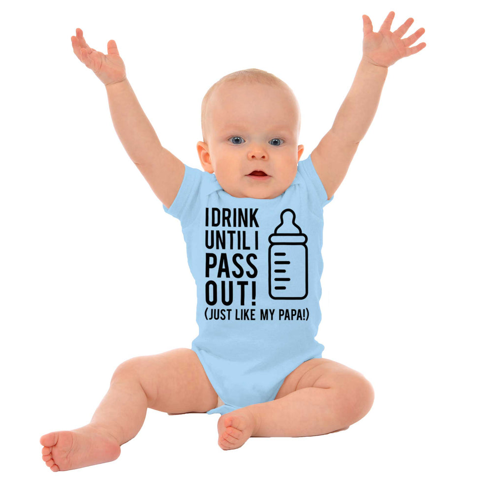 Drink Until I Pass Out Romper Bodysuit-Direct To Garment Print-Brisco Baby