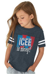 Icee Is Nicey Toddler Football Jersey Tee-Direct To Garment Print-Brisco Baby