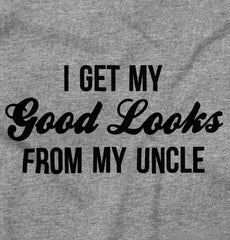 Good Looks From Uncle Romper Bodysuit-Direct To Garment Print-Brisco Baby