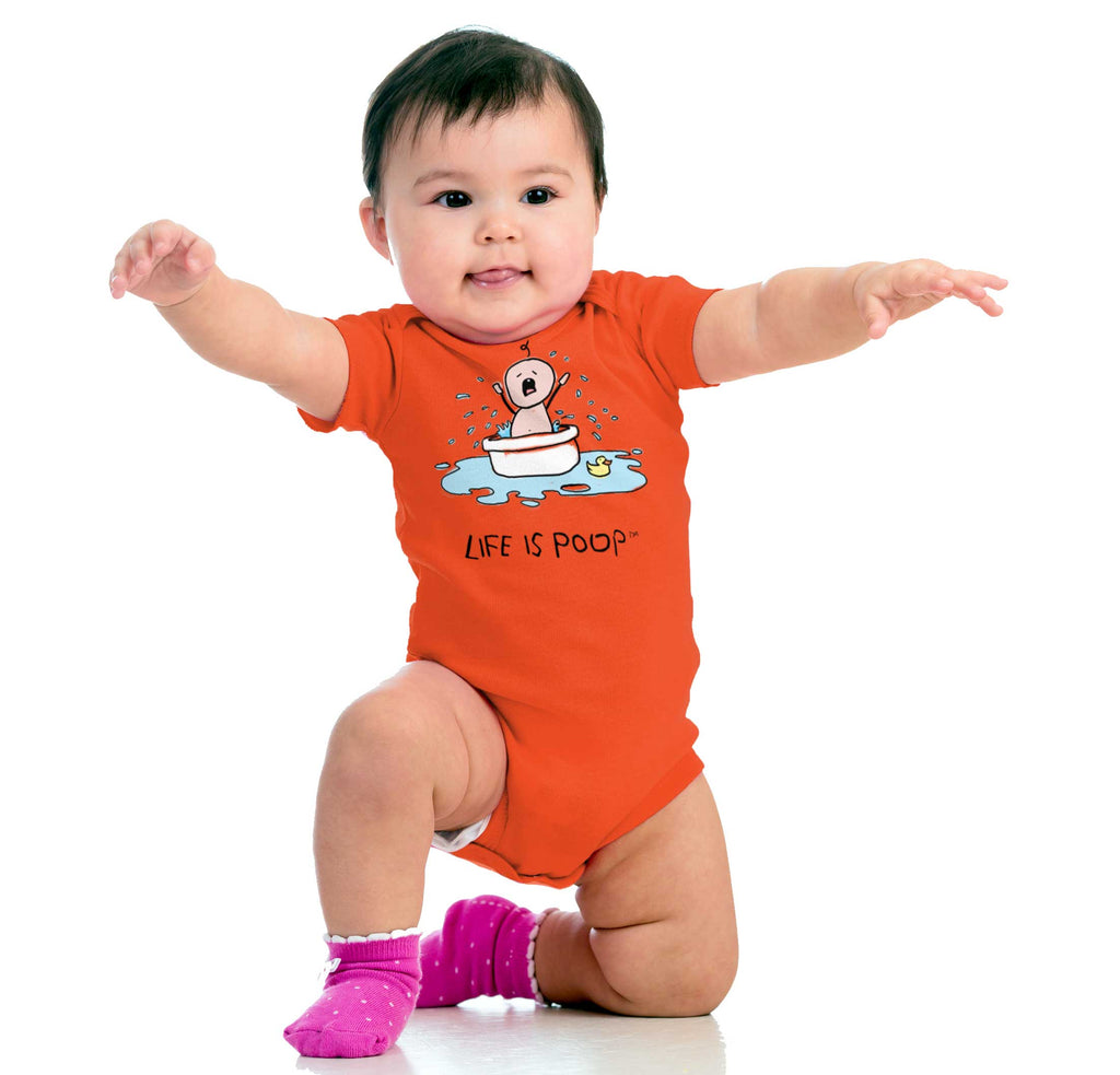 Crying Bath Romper Bodysuit-Direct To Garment Print-Brisco Baby
