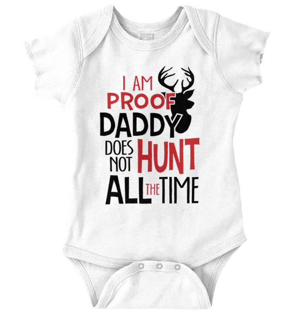 Hunting With Dad Romper Bodysuit-Direct To Garment Print-Brisco Baby