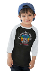 Pawsitive Vibes Toddler Baseball-Direct To Garment Print-Brisco Baby