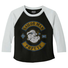 Popeye The Sailor Man Toddler Baseball-Direct To Garment Print-Brisco Baby