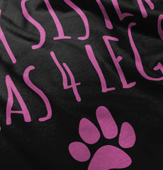 Sister has 4 legs Toddler Ruffled Trim T-Shirt-Direct To Garment Print-Brisco Baby