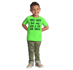 Aunt is Single Infant Toddler T Shirt-Direct To Garment Print-Brisco Baby