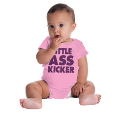 Little Ass Kicker Romper Bodysuit-Direct To Garment Print-Brisco Baby
