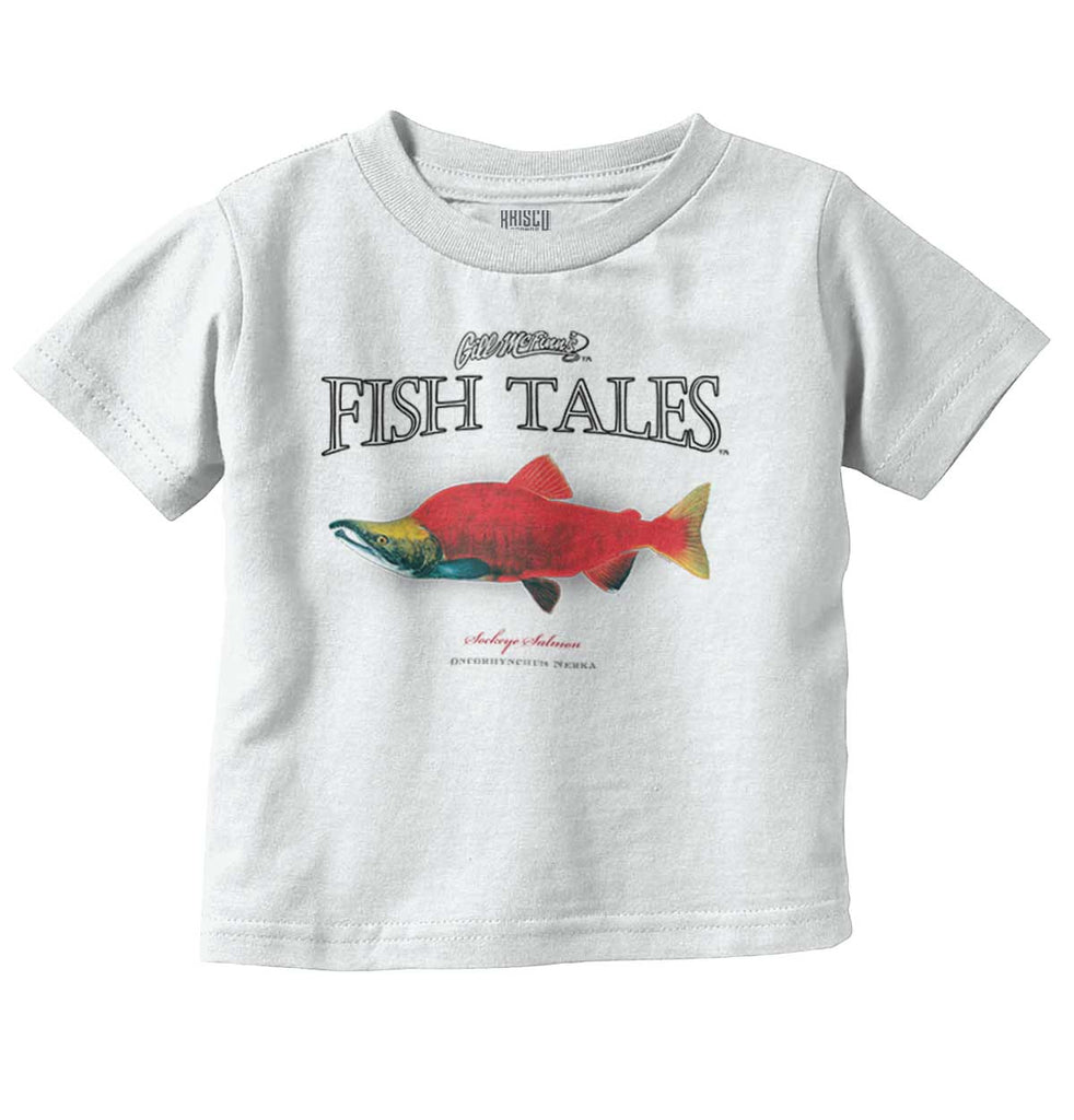 Sockeye Salmon Infant Toddler T Shirt-Direct To Garment Print-Brisco Baby