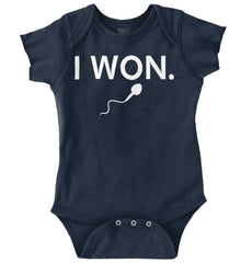 Won The Race Romper Bodysuit-Direct To Garment Print-Brisco Baby