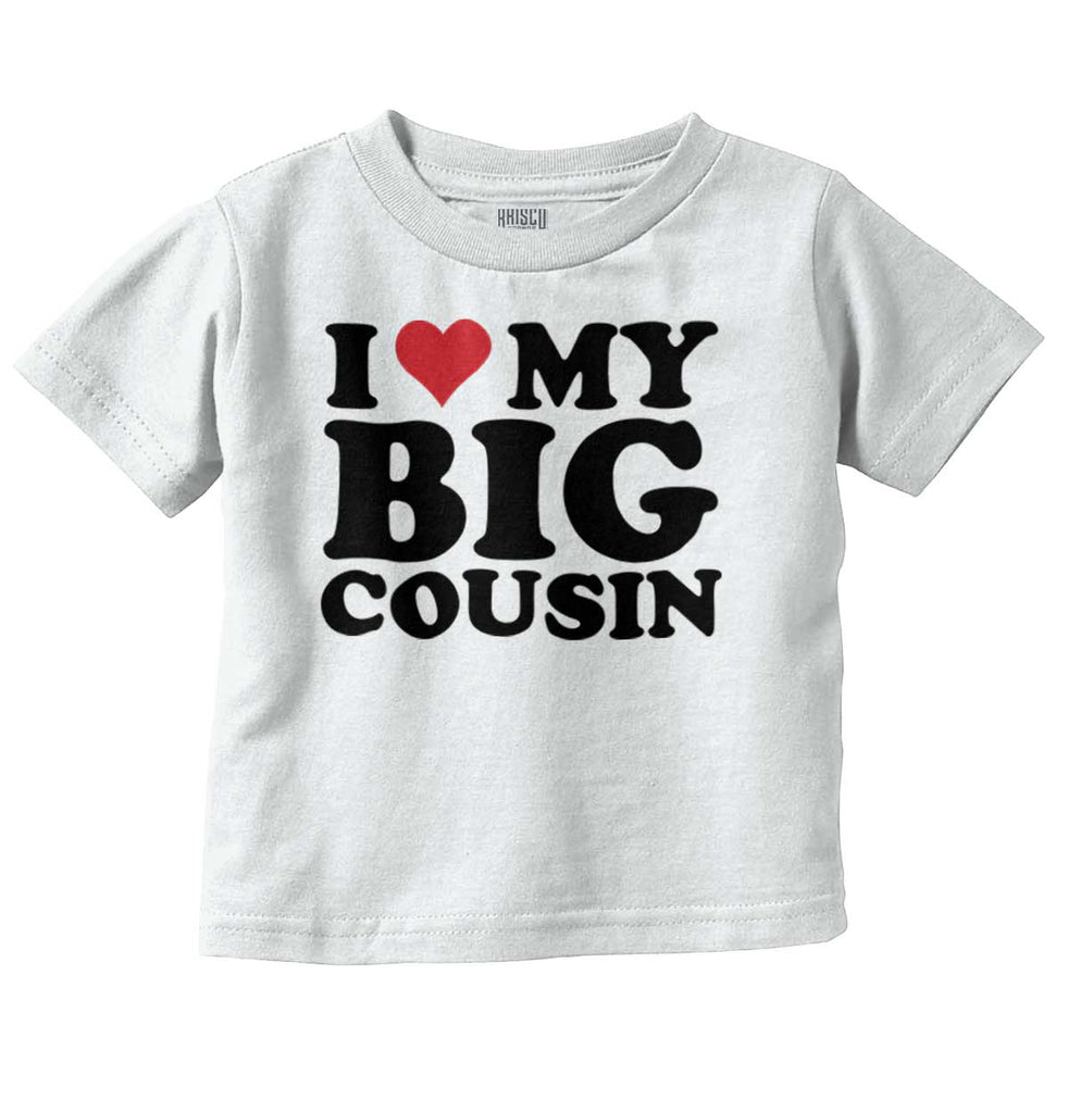 Heart My Big Cousin Infant Toddler T Shirt-Direct To Garment Print-Brisco Baby